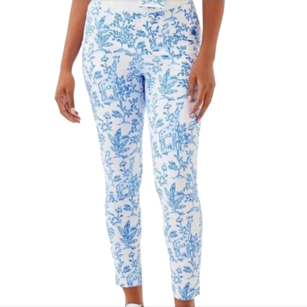 Lilly Pulitzer Luxletic Corso Resort White Tall Tales Golf Pants
